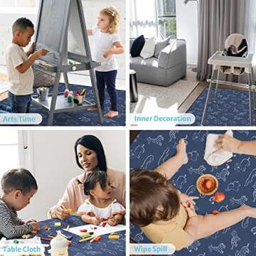 Baby Splat Mat: 50.4" Waterproof and Wipeable