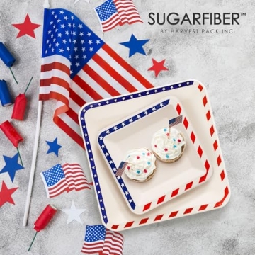 Harvest Pack 9.5 Patriotic Party Plates for July Fourth