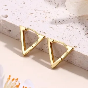 Milacolato 925 Sterling Silver Huggie Hoop Earrings for Women