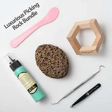 Fidget Picking Stone Kit for Anxiety Relief ADHD OCD Dermatillomania, Fidget Toys,Adult Fidget Toy for Anxiety Relief Therapy,Picking Peel Calming Stone,Fidget Toy Great Gift for Adults