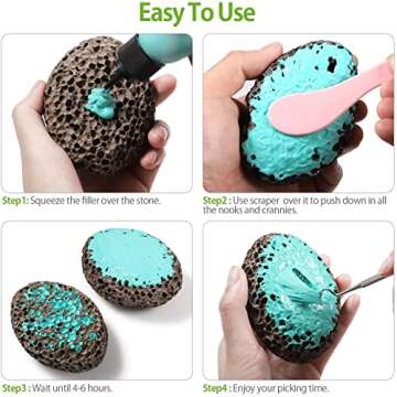 Fidget Picking Stone Kit for Anxiety Relief ADHD OCD Dermatillomania, Fidget Toys,Adult Fidget Toy for Anxiety Relief Therapy,Picking Peel Calming Stone,Fidget Toy Great Gift for Adults