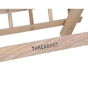 Threadart 120 Spool Cone Wood Thread Rack | Made of Hardwood, Sturdy, Freestanding or Wall Mount | For Sewing, Embroidery, Quilting, and Specialty Thread Storage