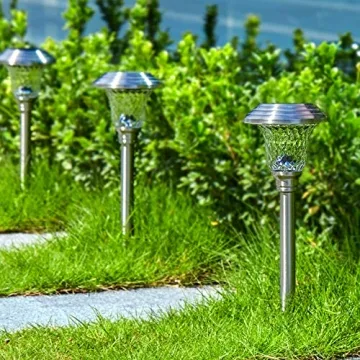 BEAU JARDIN Solar Pathway Lights for Outdoor Gardens
