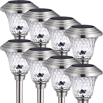 BEAU JARDIN Solar Pathway Lights for Outdoor Gardens