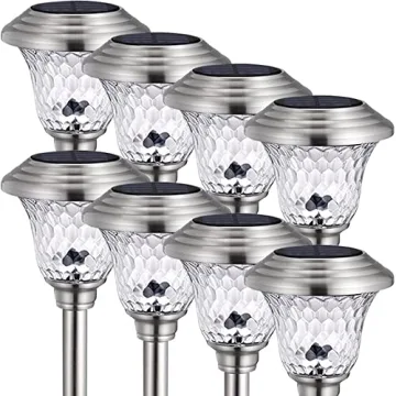 BEAU JARDIN Solar Pathway Lights for Outdoor Gardens