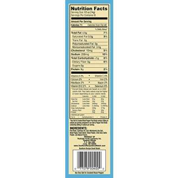 Sea Salt & Cracked Black Pepper Pork Rinds | Southern Recipe Small Batch | Keto Friendly, Gluten Free, Low Carb Food | 7g Collagen Per Serving | High Protein | 4 Oz Bag