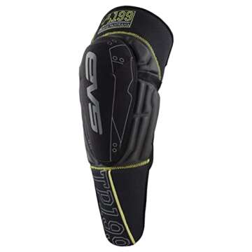 EVS Sports T. Pastrana 199 Unisex Adult Knee/Shin Pad, Black & Hi-Viz Yellow, L/XL - Perfect for Off...