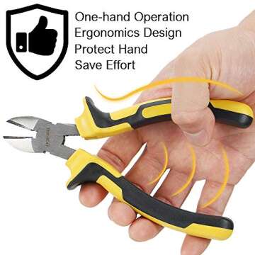 DOWELL 6 Inch Cutting Pliers - Durable Steel for Pros