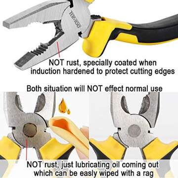 DOWELL 6 Inch Cutting Pliers - Durable Steel for Pros
