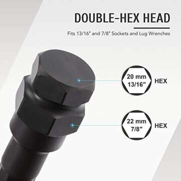 Orion Motor Tech 16pc Locking Lug Nut Master Key Set, SAE & Metric Wheel Lock Removal Kit for Removing Locking Spline Star Hex and Fluted Hex Lug Nuts, Lug Nut Remover Set for Mechanics and More