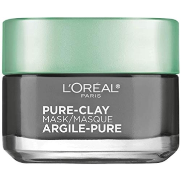 L'Oreal Paris Skincare Pure Clay Face Mask with Charcoal for Dull Skin to Detox & Brighten Skin, Cla...