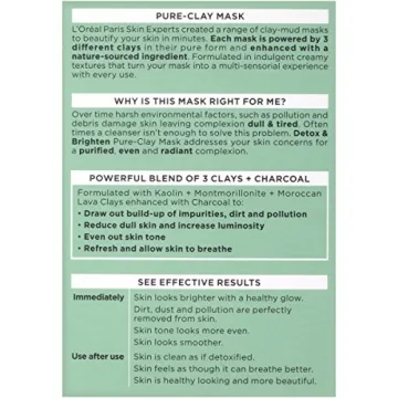 L'Oreal Pure Clay Mask for Dull Skin Detox & Brighten