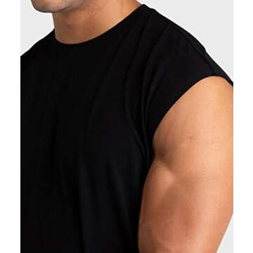 Holure 3 Pack Men's Gym Tank Tops Workout Sleeveless T-Shirts Athletic Muscle Tank Training Bodybuilding Shirts Black/White/Grey M