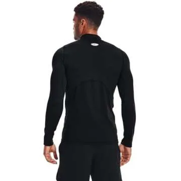Under Armour Men's ColdGear Armour Fitted Mock, Black (001)/White, X-Large