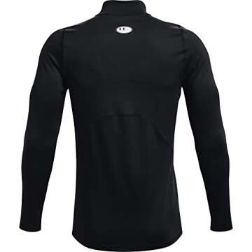 Under Armour Men's ColdGear Armour Fitted Mock, Black (001)/White, X-Large
