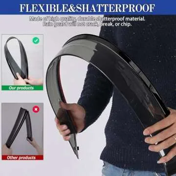 LETINGFAR Window Visors Rain Guards for Dodge Challenger 2008 2009 2010 2011 2012 2013 2014 2015 2016 2017 2018 2019 2020 2021 2022 2023 Accessories, Wind Deflectors Vent Shades for Dodge Challenger