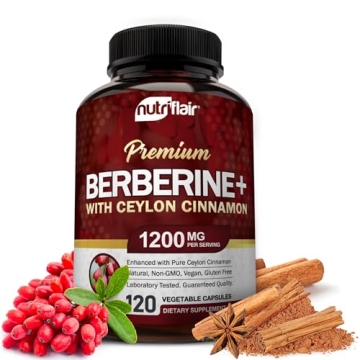 NutriFlair Berberine 1200mg Plus Ceylon Cinnamon Capsules