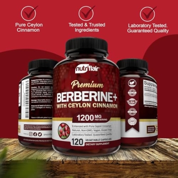 NutriFlair Berberine 1200mg Plus Ceylon Cinnamon Capsules