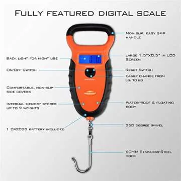 KastKing Waterproof Floating Digital Fishing Scale - Reliable & Accurate