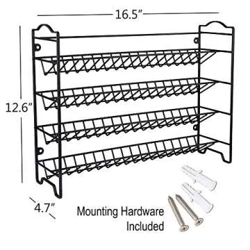 SWOMMOLY Spice Rack Organizer with 36 Empty Spice Jars