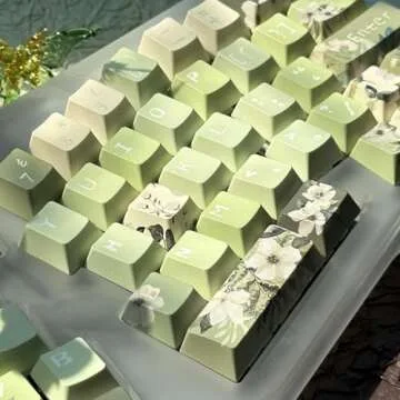 140 Keys PBT Keycaps - Green Cherry Profile