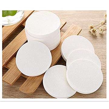 VNDEFUL 20Pcs Makeup Sponge Facial Powder Puff Wet and Dry Dual Use, Cosmetics Blush Applicators Round Sponges Foundation, White