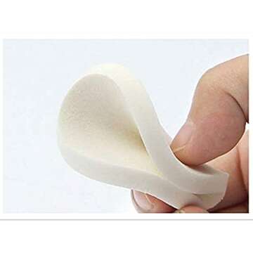 VNDEFUL 20Pcs Makeup Sponge Facial Powder Puff Wet and Dry Dual Use, Cosmetics Blush Applicators Round Sponges Foundation, White