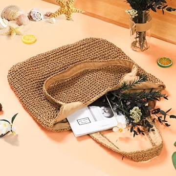 Stylish Sightor Straw Beach Tote Bag for Summer Fun