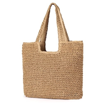 Stylish Sightor Straw Beach Tote Bag for Summer Fun