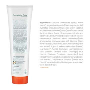 Himalaya Botanique Complete Care Toothpaste, Herbal, Mint Flavor, Fights Plaque, Freshens Breath, Fluoride Free, No Artificial Flavors, SLS Free, Cruelty Free, Foaming, 5.29 Oz, 4 Pack