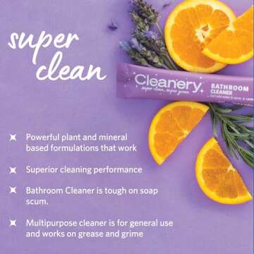 Eco-Friendly Household Cleaner Set with Refill Powders