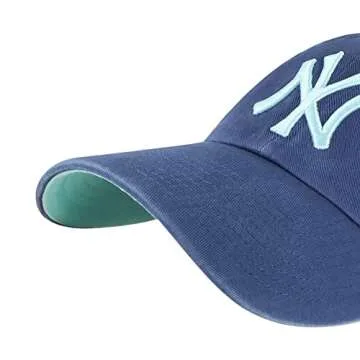 '47 New York Yankees Adjustable Cap Clean Up MLB, Timber Blue, One Size
