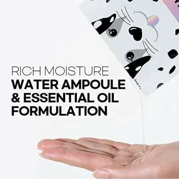 Epielle Animal Character Sheet Masks | Korean Beauty Masks for All Skin Types | Assorted 6 Pack | Face Mask, Birthday Party Gift, Girls' Night, Skincare Party | Korean Skincare