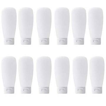 12Pcs Refillable Plastic Cosmetic Soft Tubes for Lotion Shampoo