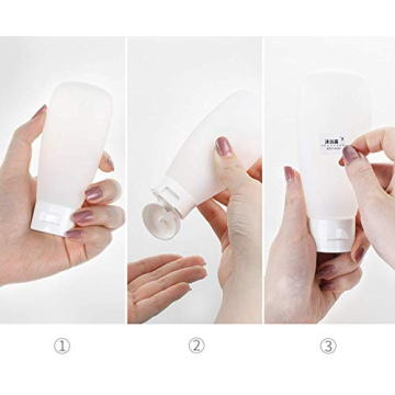 12 Refillable Cosmetic Soft Tube Bottles for Travel Use