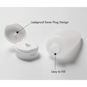 12 Refillable Cosmetic Soft Tube Bottles for Travel Use