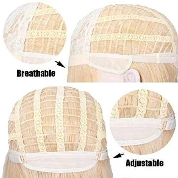 BERON 27 Inches Black White Wig Long Curly Wig Women Girls Charming Full Wig Long Wavy Wig Black White Split Wig for Cosplay Party Wig Cap Included