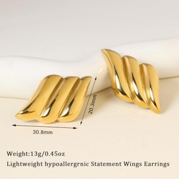 Gold Statement Earrings for Women, Trendy and Chunky Designs
