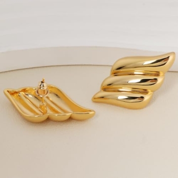 Gold Statement Earrings for Women, Trendy and Chunky Designs