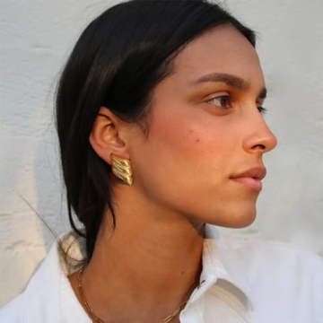 Gold Statement Earrings for Women, Trendy and Chunky Designs