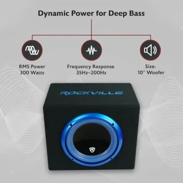 Rockville RVB10.1A 10 Inch Active Subwoofer with Enclosure