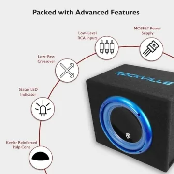 Rockville RVB10.1A 10 Inch Active Subwoofer with Enclosure