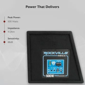 Rockville RVB10.1A 10 Inch Active Subwoofer with Enclosure