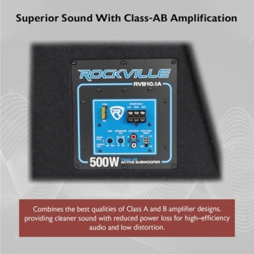 Rockville RVB10.1A 10 Inch Active Subwoofer with Enclosure