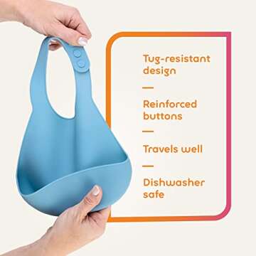 NumNum Silicone Bib for Safe & Easy Feeding