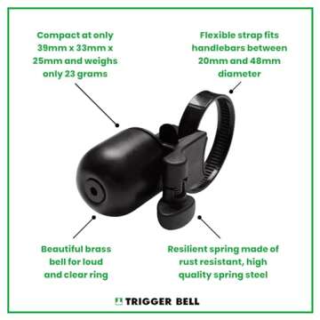 Ultimate Trigger Bell v6 - Safer Bike Bell Made in UK