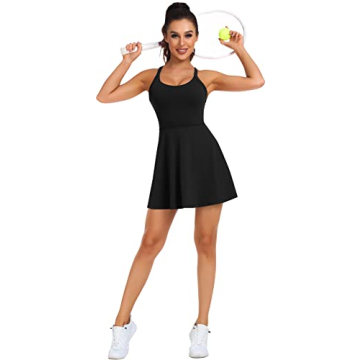 Stylish Women Tennis Golf Dress with Built-in Shorts