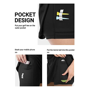 Stylish Women Tennis Golf Dress with Built-in Shorts