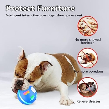 BENTOPAL Interactive Dog Toy Wicked Ball for Indoor Cats/Dogs with Motion Activated/USB Rechargeable