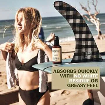 Thrive Natural Care Mineral Face Sunscreen for Sensitive Skin SPF 30, 2 Ounces - Moisturizing Unscented Sunscreen for Face - Broad Spectrum with Clear Zinc Oxide - Vegan